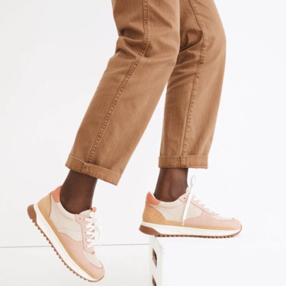 Madewell Shoes - Madewell Kickoff Trainer Sneakers in (Re)sourced Nylon and Pink Nubuck Size 8.5